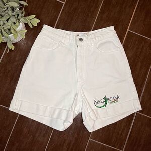 Guess white denim beach resort cuffed shorts sz 27